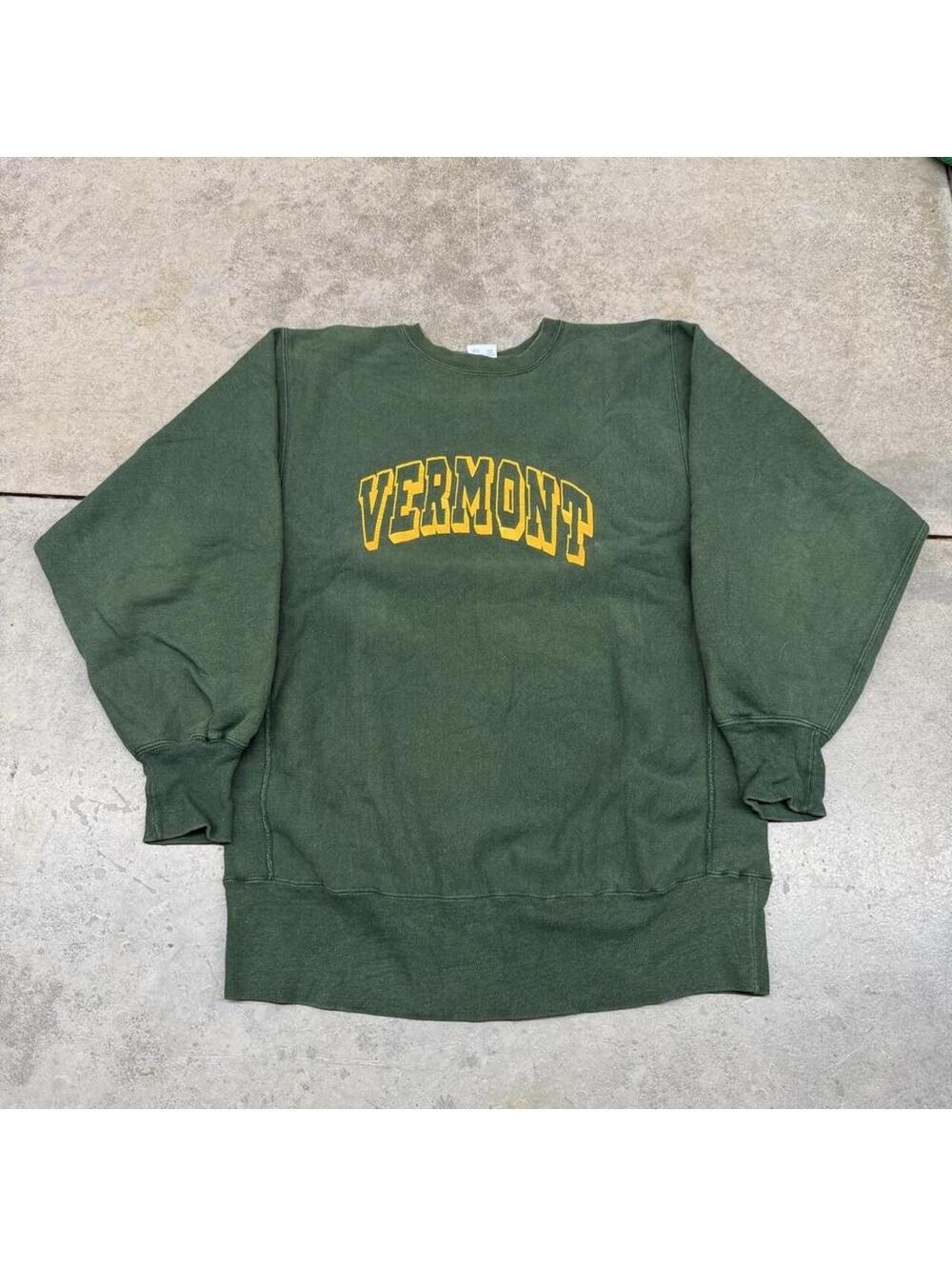 vintage champion reverse weave made in usa vermont university crewneck